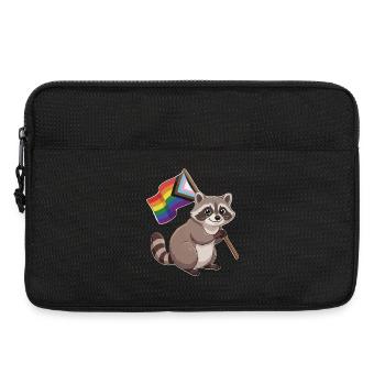 LGBTQ-Pride-Monat – Lustiger Pride-Waschbär - Laptoptasche 13" - Schwarz - Vorne