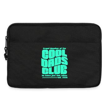 Fête des pères cadeau 2026 - Club des papas cool - Sacoche pour ordinateur portable 13 pouces - noir - Devant