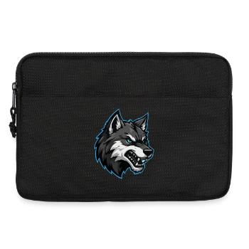Wolf's head in frost - Laptop bag 13" - black - Front