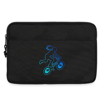 Idée cadeau BMX Racing pour le rider freestyle - Sacoche pour ordinateur portable 13 pouces - noir - Devant