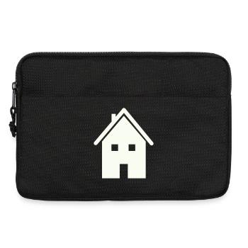 Minimal House Silhouette - Laptop bag 13" - black - Front