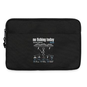 No Fishing Today | Humour Pêcheur Distrait - Sacoche pour ordinateur portable 13 pouces - noir - Devant