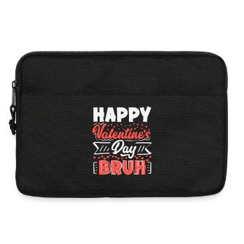 Cœur rétro design de la Saint-Valentin Amour - Sacoche pour ordinateur portable 13 pouces - noir - Devant