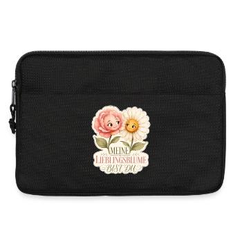 Ma fleur préférée, c’est toi - Sacoche pour ordinateur portable 13 pouces - noir - Devant