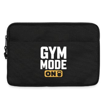 Fitnessmodus auf motivierendem Zitat - Laptoptasche 13" - Schwarz - Vorne