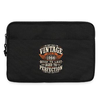 60e anniversaire 1966 cadeau vintage vintage - Sacoche pour ordinateur portable 13 pouces - noir - Devant
