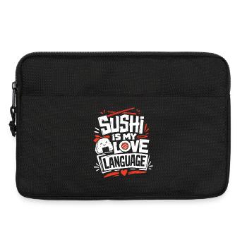 Sushi Is My Love Language - Laptop bag 13" - black - Front