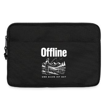 Natur statt Handy - Laptoptasche 13" - Schwarz - Vorne