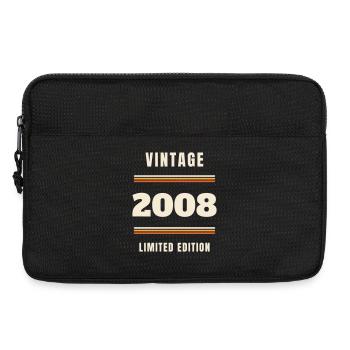 Vintage 2008 - 18th Birthday Vintage Gift - Laptop bag 13" - black - Front