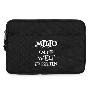 Spruch Milio - Laptoptasche 13" - Schwarz - Vorne