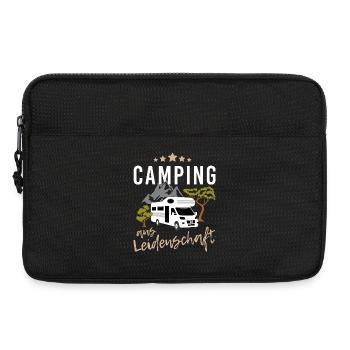 Camping aus Leidenschaft mit Wohnwagen in Natur - Laptoptasche 13" - Schwarz - Vorne