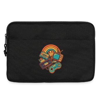 80er 90er Retro Technik Nostalgie Gamer - Laptoptasche 13" - Schwarz - Vorne