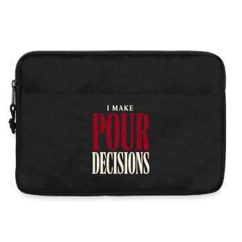 Schlechte Entscheidungen - Lustiges Wein Shirt - Laptoptasche 13" - Schwarz - Vorne