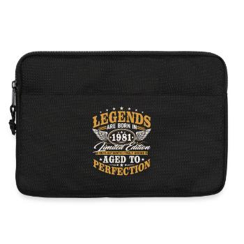 1981 Vintage Born Birthday Vintage Gift - Laptop bag 13" - black - Front