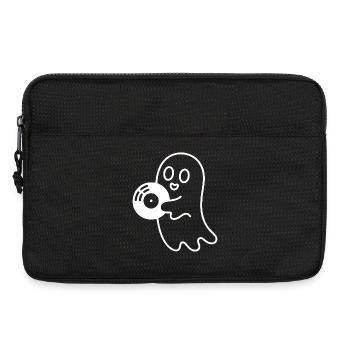 Fantôme câlin avec ballon dans les yeux - Sacoche pour ordinateur portable 13 pouces - noir - Devant