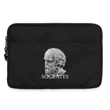 Portrait du crâne de Socrate - Sacoche pour ordinateur portable 13 pouces - noir - Devant