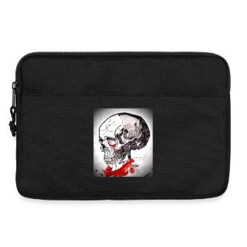 Blutiger Schädel Skizze - Laptoptasche 13" - Schwarz - Vorne