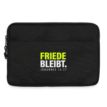 Friede bleibt – Johannes 14,27 - Laptoptasche 13" - Schwarz - Vorne