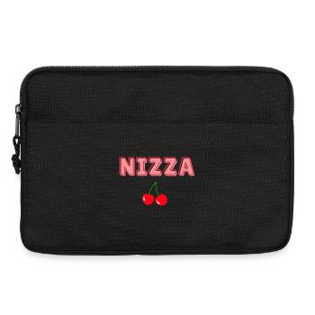 Nice Pink Font with Cherries - Laptop bag 13" - black - Front