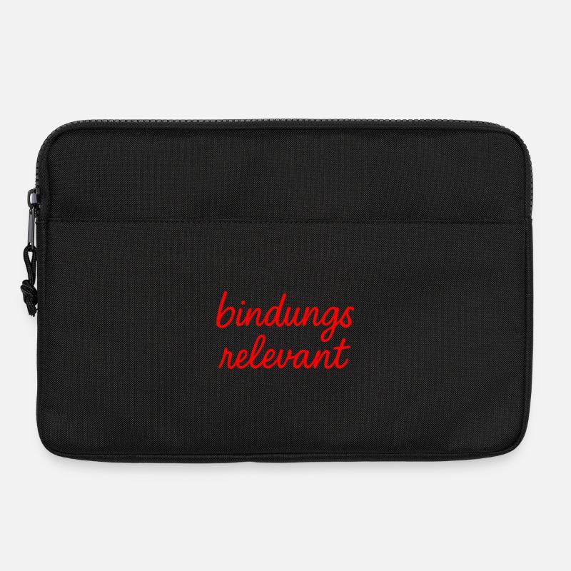 bindungsrelevant rot - Laptoptasche 13" - Schwarz