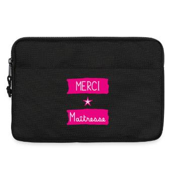 MISTRESS. MASTER. THANK YOU. THANK YOU MISTRESS - Laptop bag 13" - black - Front