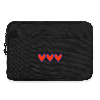 COEUR. JOYEUX ANNIVERSAIRE. HAPPY BIRTHDAY - Sacoche pour ordinateur portable 13 pouces - noir - Devant