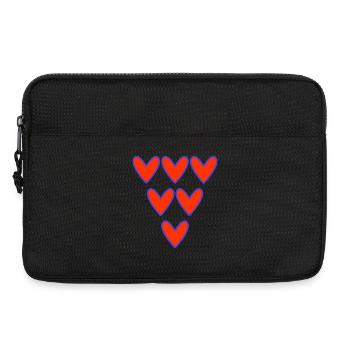 CŒUR. CŒURS. SAINT VALENTIN. LOVE. AMOUR. COUPLE. - Sacoche pour ordinateur portable 13 pouces - noir - Devant