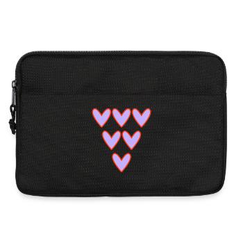 CŒUR. CŒURS. SAINT VALENTIN. LOVE. AMOUR. COUPLE. - Sacoche pour ordinateur portable 13 pouces - noir - Devant