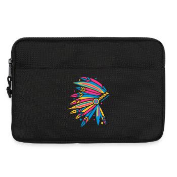 Coiffe amérindienne - Sacoche pour ordinateur portable 13 pouces - noir - Devant