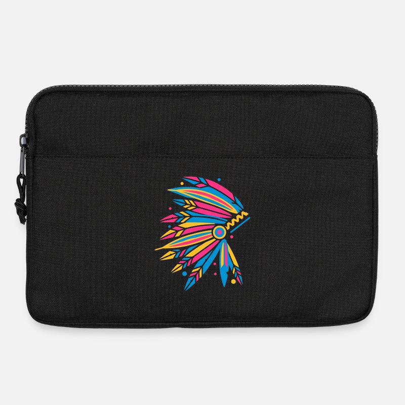 Kopfschmuck Häuptling - Laptoptasche 13" - Schwarz