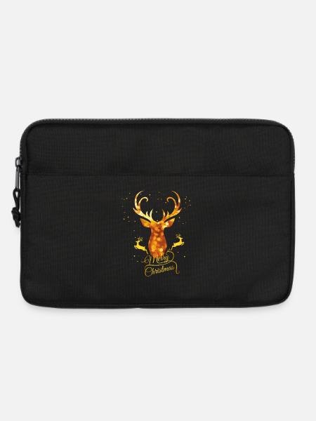 hirsch gold christmas Xmas apresski glamour geweih - Laptoptasche 13" - Schwarz