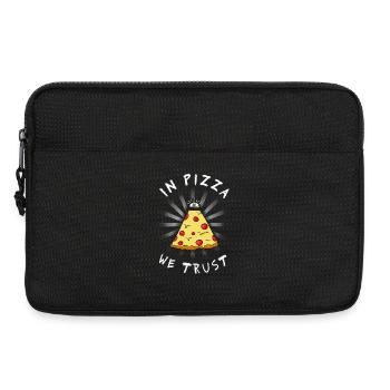 Pizza All Seeing Eye Illuminati Funny Food auge ma - Laptoptasche 13" - Schwarz - Vorne