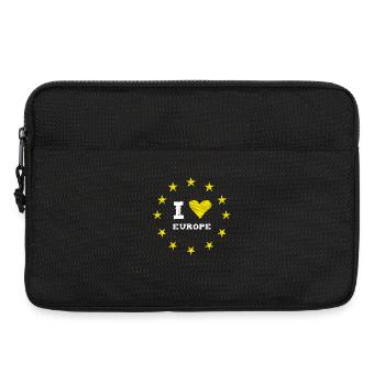 J’aime l’Europe Star heart élection européenne Bruxelles Europe lol - Sacoche pour ordinateur portable 13 pouces - noir - Devant