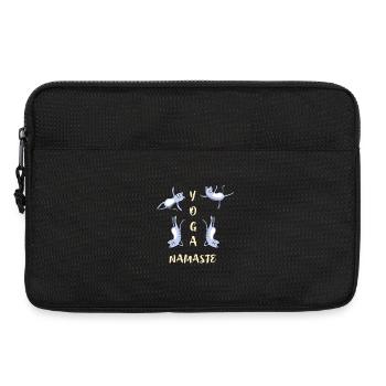 chat yoga méditation mignon namaste lotus LOL h - Sacoche pour ordinateur portable 13 pouces - noir - Devant