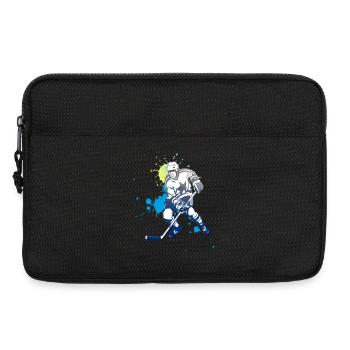eishockey spritzer puck Eisbären schütze tor angri - Laptoptasche 13" - Schwarz - Vorne