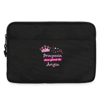 Ärztin Prinzessin Beruf Frau fee Krone beste mama - Laptoptasche 13" - Schwarz - Vorne