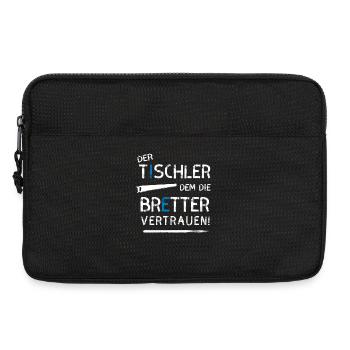 Tischler Bretter Beruf zimmermann holzwurm Holz ba - Laptoptasche 13" - Schwarz - Vorne