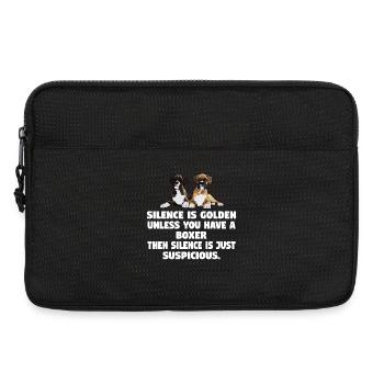 Boxerhund-Schweigen ist Gold, es sei denn, - Laptoptasche 13" - Schwarz - Vorne