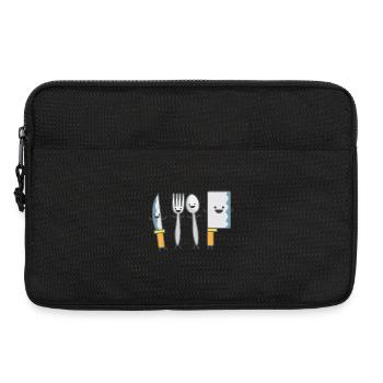 Enfant motif danse coutellerie couverts de la chemise des enfants - Sacoche pour ordinateur portable 13 pouces - noir - Devant