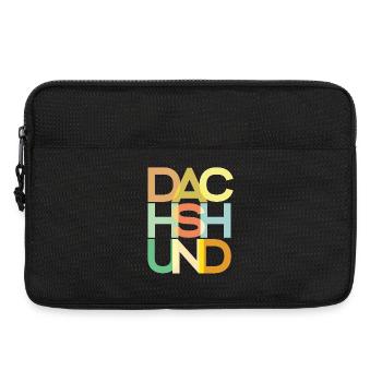 Teckel Chien Coloré - Sacoche pour ordinateur portable 13 pouces - noir - Devant
