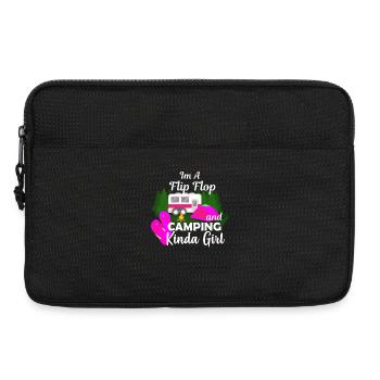 Camping Frauen Geschenk - Laptoptasche 13" - Schwarz - Vorne