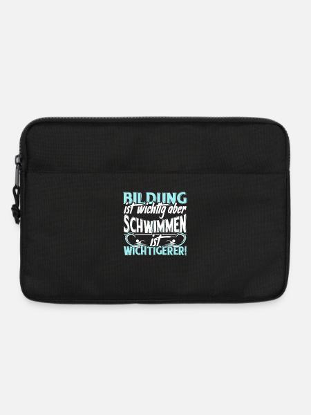 Schwimmen - Laptoptasche 13" - Schwarz