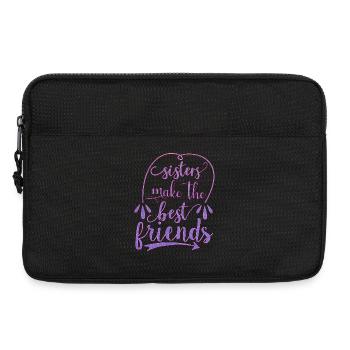 Les sœurs se font les meilleures amies - Sacoche pour ordinateur portable 13 pouces - noir - Devant