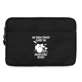Auf einen Ordentlichen Ständer Gehört Ein Becken - Laptoptasche 13" - Schwarz - Vorne