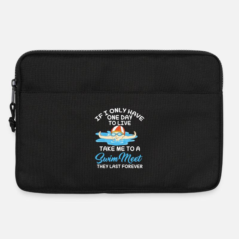 Schwimmer Schwimmen Lustig - Laptoptasche 13" - Schwarz