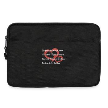 Ich Liebe dich Spruch / Gedicht - Laptoptasche 13" - Schwarz - Vorne