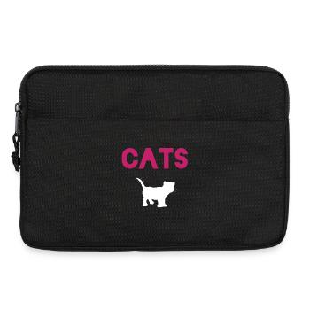Gift idea for cat lover - Laptop bag 13" - black - Front