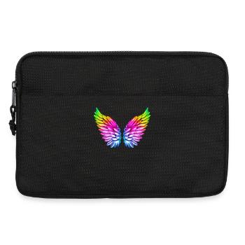 LGBT Engelsflügel Engel Flügel Bunt Regenbogen - Laptoptasche 13" - Schwarz - Vorne