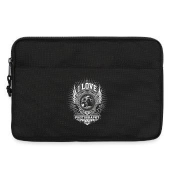 I Love Photography Wing Emblem - Laptop bag 13" - black - Front