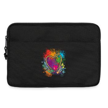 Coeur coloré Art Design Graffiti Look - Sacoche pour ordinateur portable 13 pouces - noir - Devant
